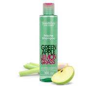 Jean & Len Shampooing Fraîcheur Pomme Verte & Lemongrass, pour cheveux gras, équilibre le cuir chevelu, parfum de pomme, sans silicones ni parabènes, végan, 300 ml