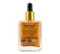 Jean & Len Shimmering Dry Oil - Huile sèche nourrissante pour le corps, le visage et les cheveux - Parfum floral - Sans parabène ni silicone - Végétalien - 50 ml