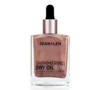 Jean & Len Shimmering Dry Oil Rosé, donne un reflet rosé, huile sèche soignante pour le corps, le visage et les cheveux, parfum floral, sans parabènes & silicones, végétalien, 50 ml