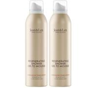 Jean & Len Shower Soufflé Cardamome & Tonka Huile d'amande, de jojoba et de babussa, pour un nettoyage parfumé, pour peau normale à sèche, sans parabène ni silicone, végétalien, 200 ml (Lot de 2)