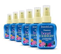 Jean & Len Spray de soin sans rinçage Boost Moisture, pour cheveux secs, effet anti-paille, soin sans rinçage, à l'aloe vera, pour des cheveux brillants, sans parabènes ni silicones, vegan, 6 x 100 ml