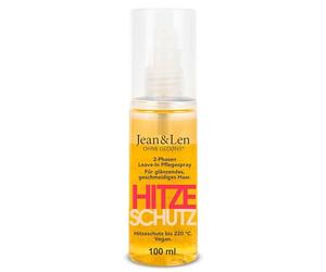 Jean & Len Spray Leave-In thermo-protecteur biphasé, vegan, 100 ml | Tous types de cheveux, protège des dommages liés à la chaleur jusqu'à 220 °C, formule anti-frizz, sans parabènes ni silicones