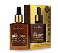 Jean & Len Tanning Drops The Face Glow Gouttes autobronzantes pour le visage, le cou et le décolleté avec érythrulose et bétaïne, sans DHA, dosage individuel, pour bronzage estival, végétalien 30 ml