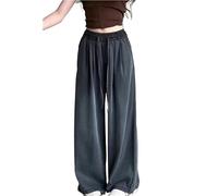 Jean long en denim for filles d'été, coupe skinny classique, doux, extensible, confortable, léger, slim, coupe droite(Black 2pcs,China150 (9-10Y))