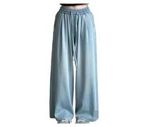 Jean long en denim for filles d'été, coupe skinny classique, doux, extensible, confortable, léger, slim, coupe droite(Blue 2pcs,China120 (3-4Y))