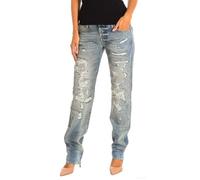 Jean long femme - LE TEMPS DES CERISES - JH711FOSWT391 - Bleu - Regular - 100% Coton 31