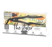 JEAN LOUIS DAVID The Styler 39997 - Lisseur léger et ergonomique - Titane & tourmaline - Plaques flottantes - Gris irrisé
