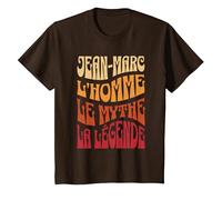 Jean-Marc Homme Mythe Légende Idée-Cadeau Prénom Jean-Marc T-Shirt, Enfant, Marron, 3 Ans
