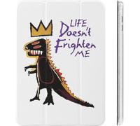 Jean-Michel Basquiat Étui Dinosaure Pour Ipad 2020 (10.2in) Avec Porte-Stylo, Résistant Aux Chocs, Mise En Veille/Réveil Automatique, Coque De Protection Transparente À Trois Volets