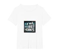 Jean-Michel Jarre Logo Oxymore Reworks T-Shirt, Femme Grandes Tailles, Blanc, 3X