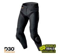 Jean moto cuir homme RST S1 jambe longue noir