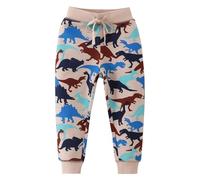 Jean Pantalons de Sport décontractés à imprimés de Dessins animés pour Tout-Petits,Filles et garçons(Beige,2-3 Ans)