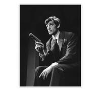 Jean-Paul Belmondo - Un Nomme La Rocca, 1961 Poster 30 x 40 cm Noir Tableaux Décoration murale