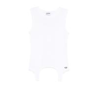 Jean Paul Gaultier - Débardeur côtelé avec jarretière lingerie - Femme - Tops - Blanc - Taille: 40 FR