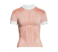 Jean Paul Gaultier, Femme, Pulls, Orange, Taille: 36 FR Pull à manches courtes côtelé