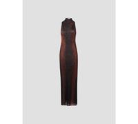 Jean Paul Gaultier - Mesh High Neck Long Dress - Femme - Robes - Multicolore - Taille: 42 FR