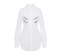 Jean Paul Gaultier - Needles Flock Shirt - Femme - Blouses et Chemises - Blanc - Taille: 36 FR