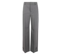 Jean Paul Gaultier - Pantalon ajusté avec détail de boutonnage à l'ourlet - Femme - Pantalons - Gris - Taille: 38 FR
