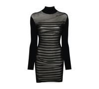 Jean Paul Gaultier - Robe Courte Mariniere Côtelée Marine Blanc Noir - Femme - Robes - Bleu - Taille: 36 FR