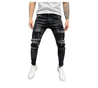Jean Petit Pied Jeans Homme Skinny Stretch Moulant Jean À Poche Coupe Droite Taille Basse Pantalons Elastique Leger Chic Pantalon Français Élégant Jeans Polyvalents Quotidiens Pantalon