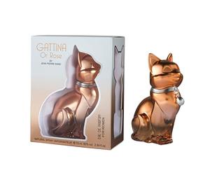 Jean-Pierre Sand - Gattina - Eau de parfum 75 ml - Parfum pour femme dans un flacon de collection, idéal comme cadeau - Parfum femme dans un flacon chat (rose)