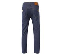 Jean pour homme, confortable, résistant, extensible, coupe classique, décontracté, coupe ajustée, pantalon basique à jambe droite, pantalon léger, BU1., S