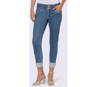 Jean push-up perles et petites pierres brillantes fantaisie - Ashley Brooke - bleu blanchi BLEU BLANCHI 50