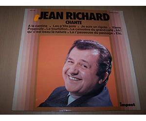 Jean Richard - 33 tours compilation 12 titres - A La Cantine / L'Oiseau Joli / Les P'tits Pois / La R'Passeuse Du Passage / Je Suis Un Rigolo / Tango De La Prohibition / Viens Poupoule...