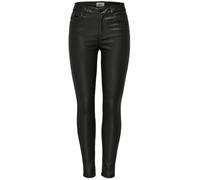 Jean skinny enduit - ONLY - Noir - Taille classique - 5 poches - Femme