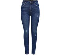 Jean skinny femme - Only - Mila life - Taille haute - Dark blue denim - 5 poches 26/30