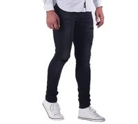 Jean Skinny Stretch - KAPORAL - Pixel - Taille basse - Black destroy - Bleu 26