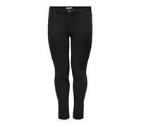 Jean Skinny Taille Moyenne Grande Taille Denim Élastique avec Détails de Fermeture Éclair KARLASKIN., Couleurs:Noir, Taille:50
