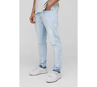 Jean slim à ourlets déchirés homme - bleu - 30R, bleu