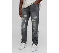 Jean slim à volants étagés homme - gris - 30R, gris