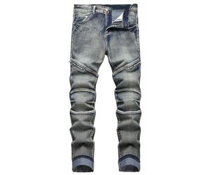 Jean slim fit stretch déchiré pour homme, coupe droite, coupe droite, tendance, confortable, taille flexible, mode décontracté, skinny, design cargo, pantalon en denim, C #nostalgie, 30