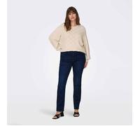 ONLY CARMAKOMA Caraugusta Hw Straight DNM Bj61-2 Noos Jean Droit, Bleu foncé Denim, 42W x 32L Femme