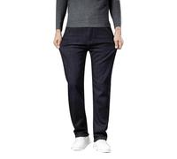 Jean Stretch Homme - Slim en Velours Tendance pour Idéal pour l'hiver Et L'Extérieur (Dark Blue 32)