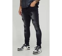 Jean super skinny déchiré et réparé homme - bleu - 32R, bleu