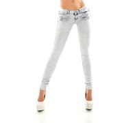 Jean taille basse pour femme - Coupe ajustée - Stretch - Tailles XS à XL