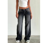 Jean taille haute pour femme - Coupe décontractée - Coupe décontractée - Silhouette rétro avec poches fonctionnelles