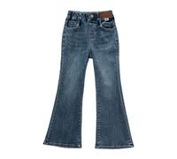 Jean The Girls Wide Leg Denim pour filles - Coupe ajustée - Collants de sport, bleu, 4-5 ans