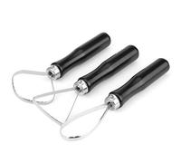 Jeankak Poterie Clay Sculpture Big Loop Tool Outils de Sculpture en Argile Outil de Sculpture de poterie, 3 Pcs/Set Outils de Sculpture en Argile de Bois, Grands Cadeaux pour DIY Pottery Clay