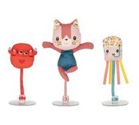 Jeanne - 3 personnages de bain ventouse Orange G