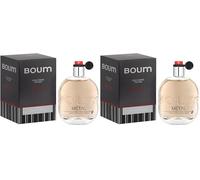 Jeanne Arthes - Boum Metal - Eau de Toilette - Homme - Fabriqué en France - 100 ml (Lot de 2)