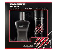 JEANNE ARTHES - Coffret Cadeau pour Homme - Rocky Man - Eau de toilette 100 ml + Déospray 200 ml - Parfum Musc Santal - Fabriqué en France à Grasse