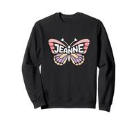 Jeanne Butterfly - Word Art personnalisé avec nom Mignon Sweatshirt