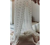 Jeanne d´Arc living Femme Facon by Baldaquin Moustiquaire en dentelle fine avec broderie Crème L250 cm