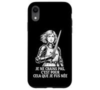 Jeanne d'arc Français I Am Not Afraid I Was Born to Do This Coque pour iPhone XR