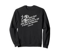 Jeanne d'arc Hold The Cross High Citation en français Sweatshirt