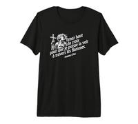 Jeanne d'arc Hold The Cross High Citation en français T-Shirt Haut de Gamme